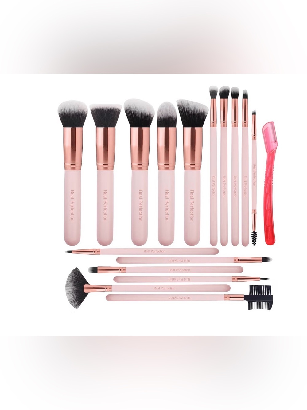Perfection Pink Makeup Brush Set - 16 Piece
